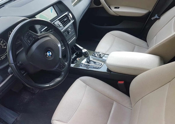 BMW X3 cena 59900 przebieg: 99813, rok produkcji 2014 z Gdańsk małe 67